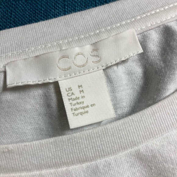 COS Cropped Cotton T-shirt -White -Size M - Picture 5 of 7